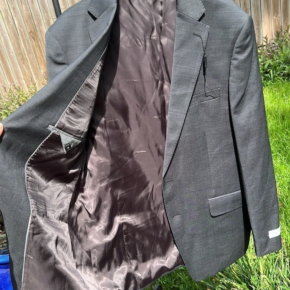New ▶️ Calvin Klein ◀️  70% Wool Men’s Blazer Suit Jacket Slim Fit